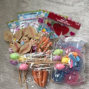 Easter Bunny and Carrot Party Decoration Set